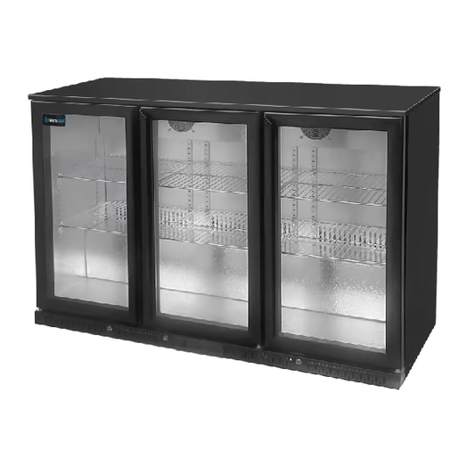 Barcooler Black 3 Doors - 1350x525xH900mm