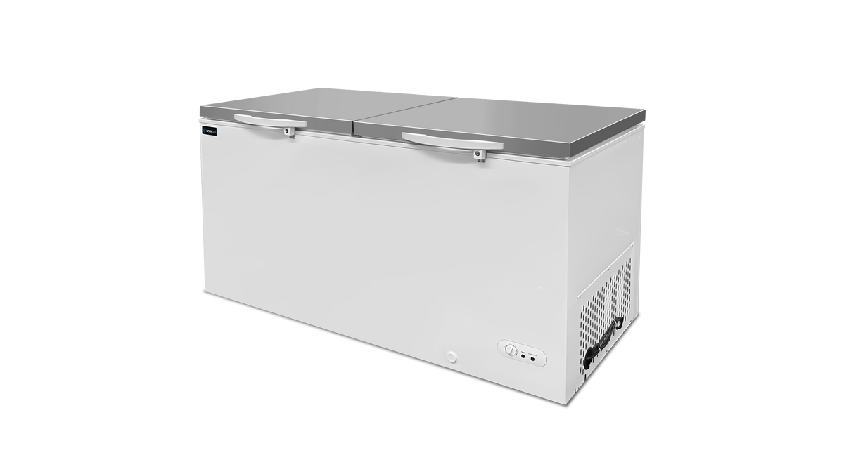 Vrieskist 558 Liter – Wit met RVS Deksel – -18°C tot -25°C