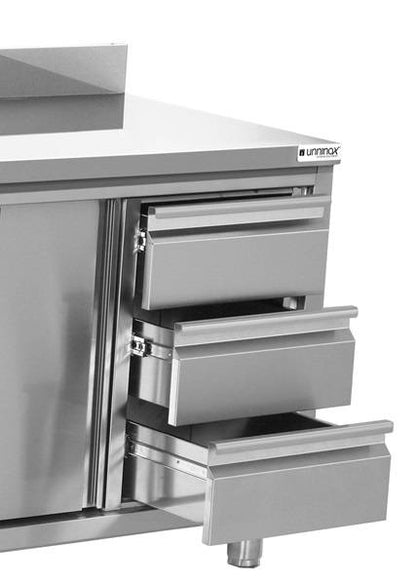 Work cabinets without upstand and 3+3 Drawers