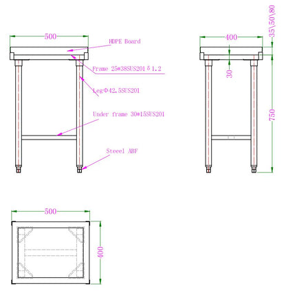 HACKBLOCK AUS POLYETHYLEN 80MM DICKE