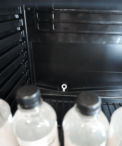 KÜHLSCHRANK 1 GLASTÜR SCHWARZ MIT CANOPY SVE-450 BLC