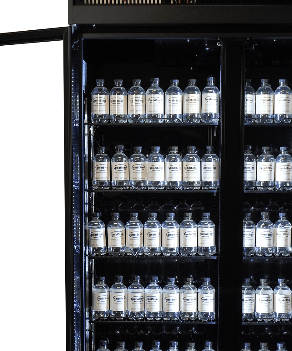 KÜHLSCHRANK 2 GLASTÜREN SCHWARZ IRM-770R BL