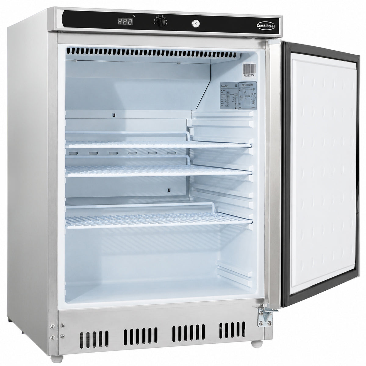 KÜHLSCHRANK EDELSTAHL 1 TÜR