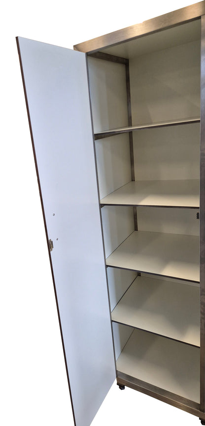EDELSTAHL PORZELLANSCHRANK 2 TÜREN 5 LEVEL 1280