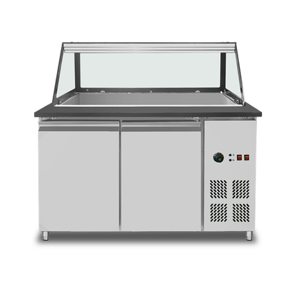 Bain-Marie Uitgiftewagen – 4 × GN 1/1 – 153 × 82 × 85,5 cm