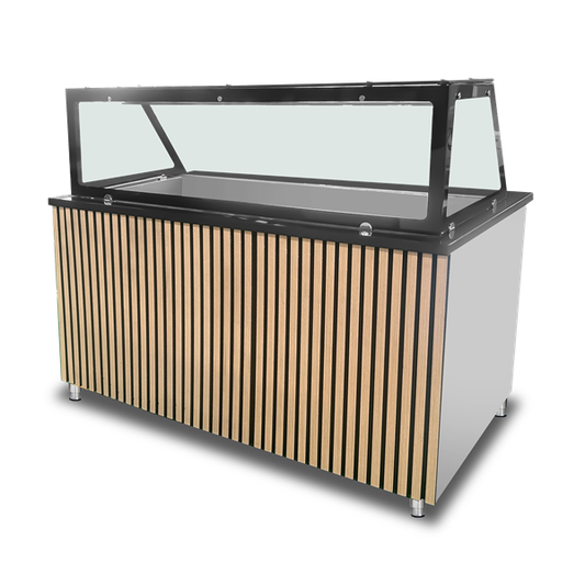 Bain-Marie Uitgiftewagen – 4 × GN 1/1 – 153 × 82 × 85,5 cm