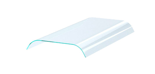 AUFSATZBORD MIT DOPPELT ABGERUNDET GLAS 4/1