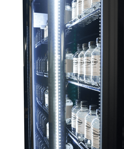 KÜHLSCHRANK 3 GLASTÜREN SCHWARZ IRM-1180R BL