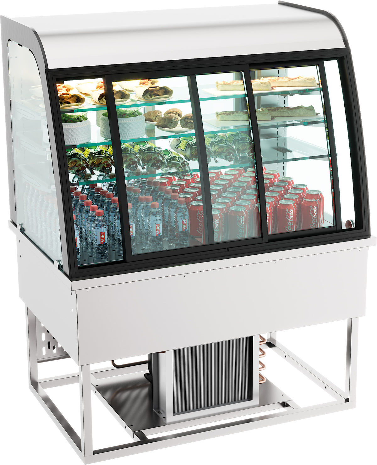 EINBAUKÜHLVITRINE 140L SCHIEBETÜREN