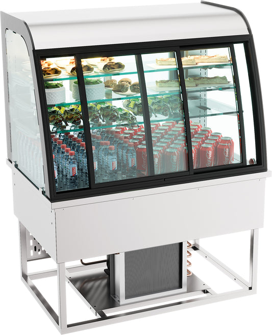 EINBAUKÜHLVITRINE 140L SCHIEBETÜREN