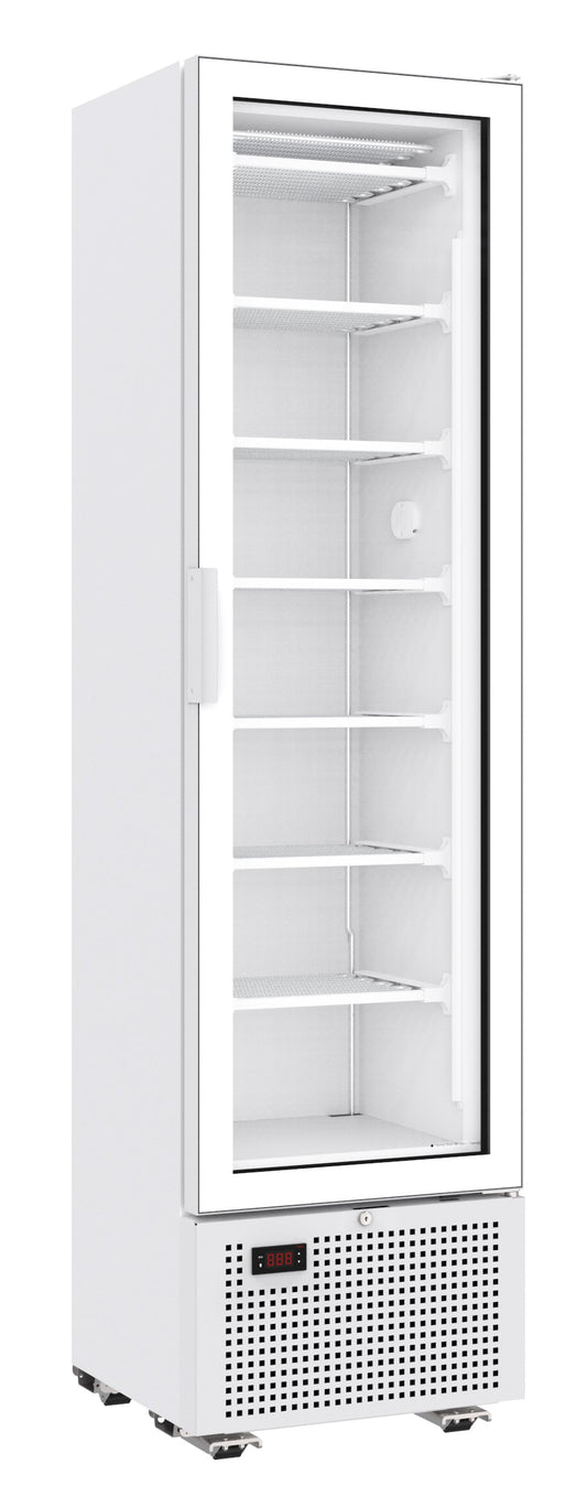 TIEFKÜHLSCHRANK 1 GLASTÜR 221L