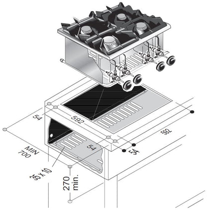 GASHERD 4 BR. 18KW