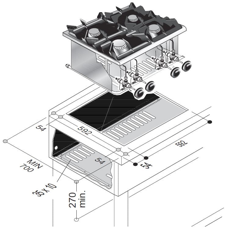 GASHERD 4 BR. 14KW