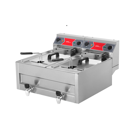 Friteuse | Elektrisch | 2x10L | 50°C/200°C | 2x9kW (400V)