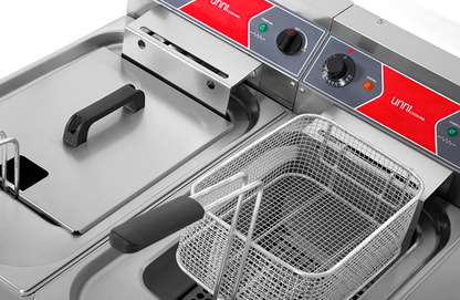 Friteuse | Elektrisch | 2x10L | 50°C/200°C | 2x9kW (400V)