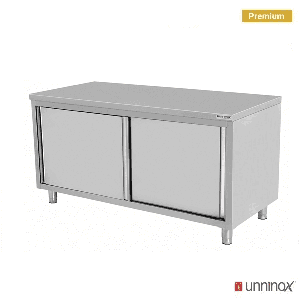 Arbeitsschrank – Tiefe 600 mm, ohne Aufkantung – 1800 × 600 × H 850 mm
