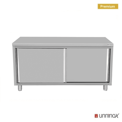 Arbeitsschrank – Tiefe 600 mm, ohne Aufkantung – 1800 × 600 × H 850 mm