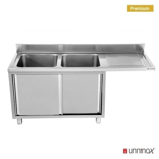 Dishwasher sink unit 160x70xH85 2 Bowl Left