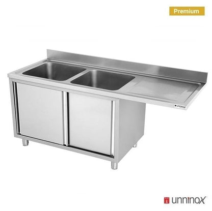 Dishwasher sink unit 160x70xH85 2 Bowl Left