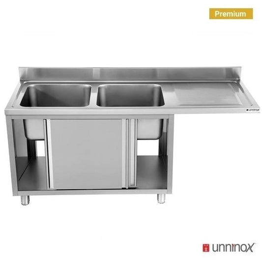 Dishwasher sink unit 160x70xH85 2 Bowl Left