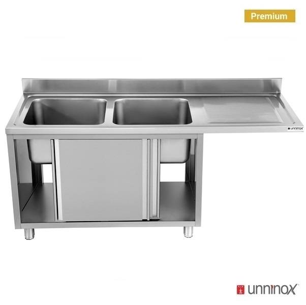 Dishwasher sink unit 180x70xH85 2 Bowl Left