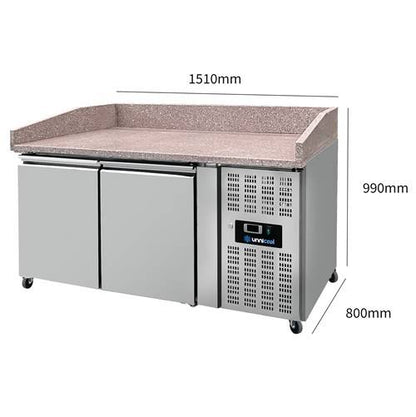 Pizzawerkbank – 2 Deuren – 151 × 80 × 100 cm