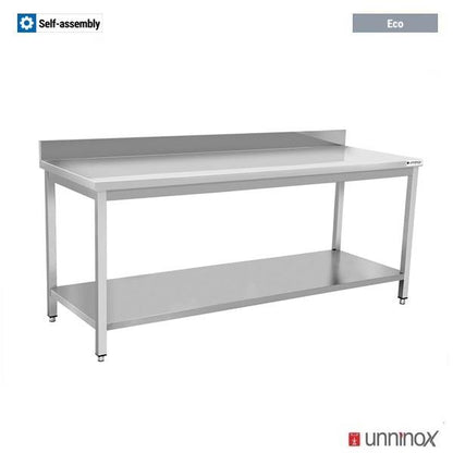 Arbeitstisch – Tiefe 700 mm, mit Aufkantung – 800 × 700 × 850 mm