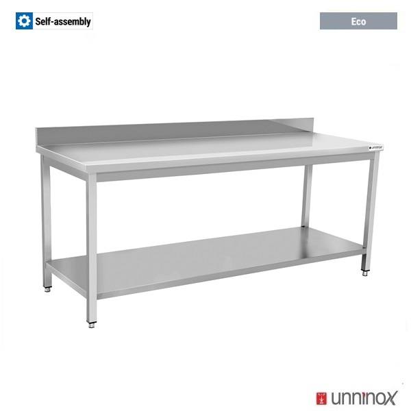 Arbeitstisch – Tiefe 600 mm, mit Aufkantung – 700 × 600 × 850 mm