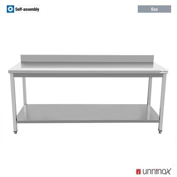 Arbeitstisch – Tiefe 600 mm, mit Aufkantung – 700 × 600 × 850 mm
