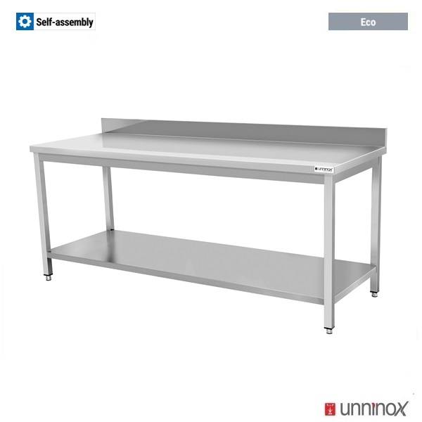 Arbeitstisch – Tiefe 700 mm, mit Aufkantung – 1800 × 700 × 850 mm